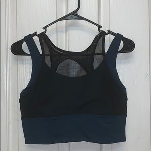 Lululemon sports bra with high neck mesh overlay